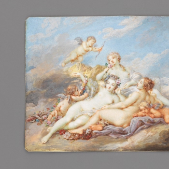 Venus with two Companions and Putti in the clouds
