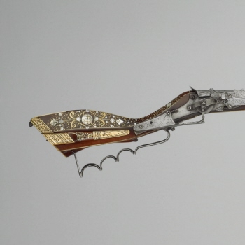Wheel-lock rifle or 'Tschinke' with ramrod